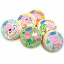 6 Essbare Muffin- & Cupcake-Aufleger "Peppa Wutz", 5,8 cm